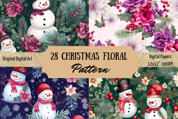 Christmas Floral Pattern