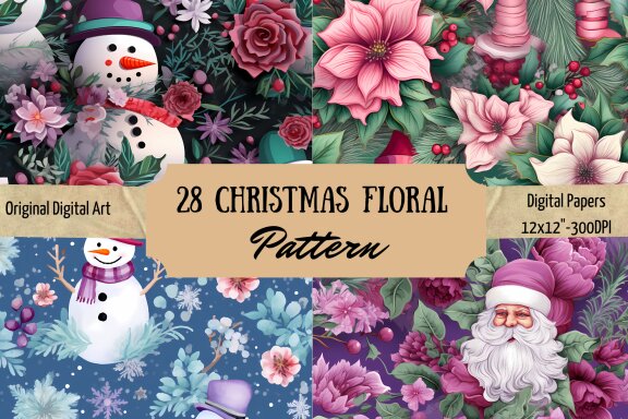 Christmas Floral Pattern