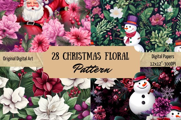 Christmas Floral Pattern