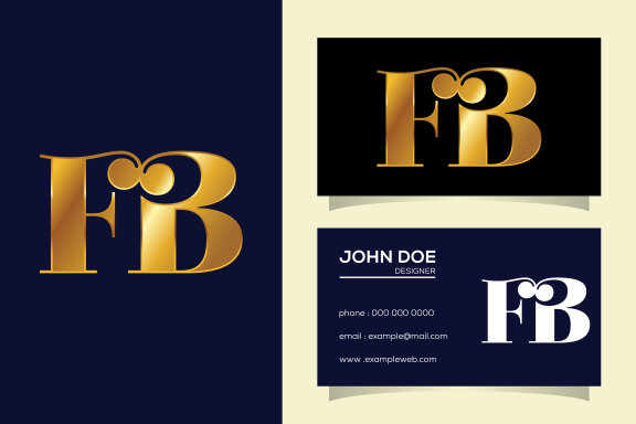 Letter icon logo FB