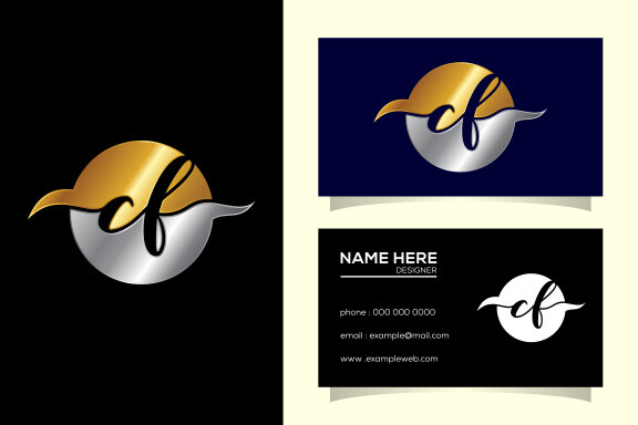 Letter C F Logo Design
