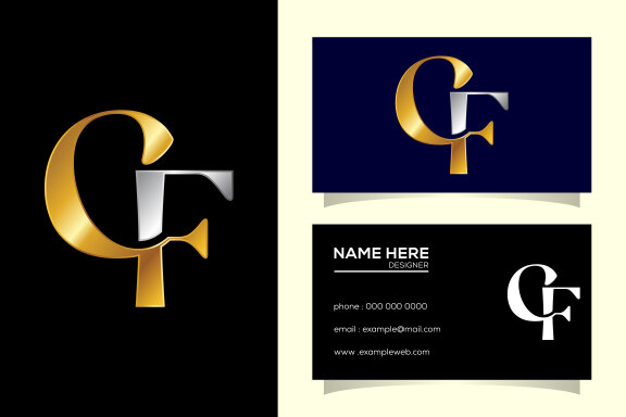 Letter C F Logo Design
