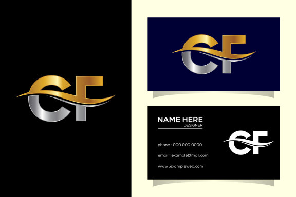 Letter C F Logo Design