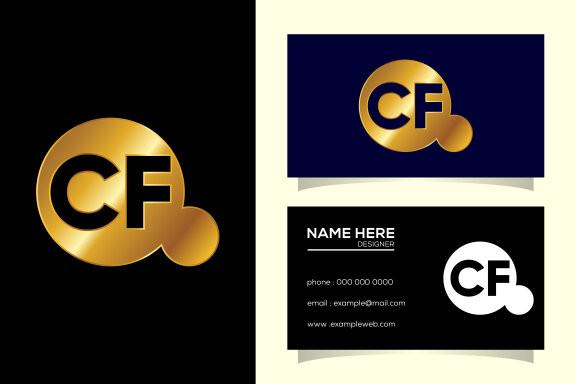 Letter C F Logo Design