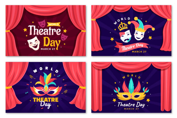 12 World Theatre Day Illustration