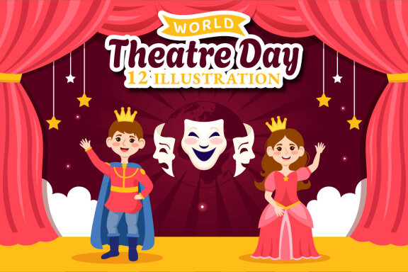 12 World Theatre Day Illustration