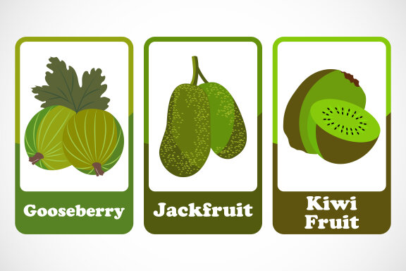 Fruit flashcards for kids