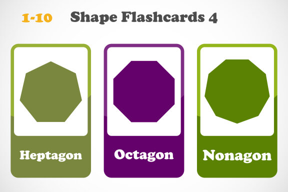 Geometric shapes flashcards