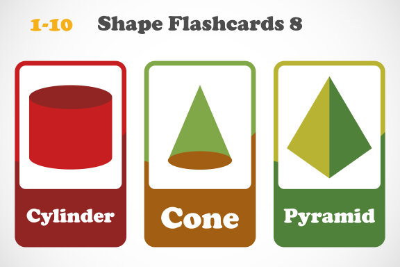 Geometric shapes flashcards