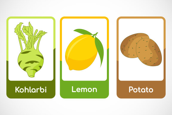 Vegetable flashcards