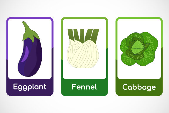 Vegetable flashcards