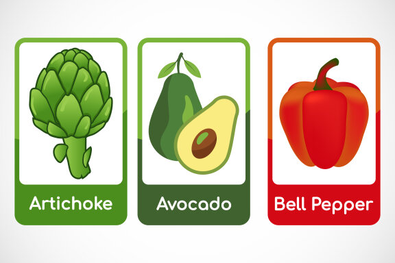 Vegetable flashcards
