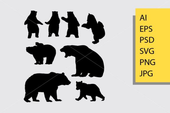 Bear 4 silhouette