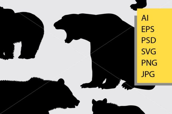Bear 4 silhouette
