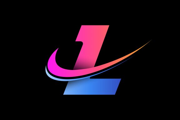 English alphabet with a swoosh logo