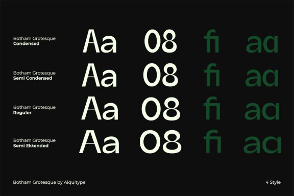 Botham Grotesque - Sans Serif Font Family