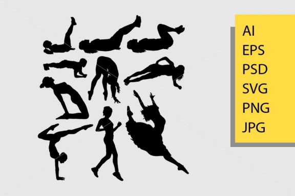 Pilates sport 1 silhouette