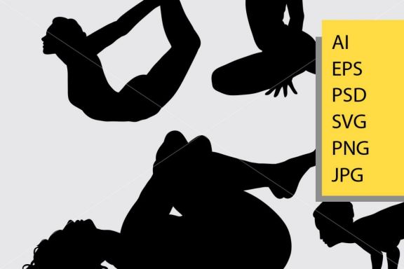 Pilates sport 3 silhouette 