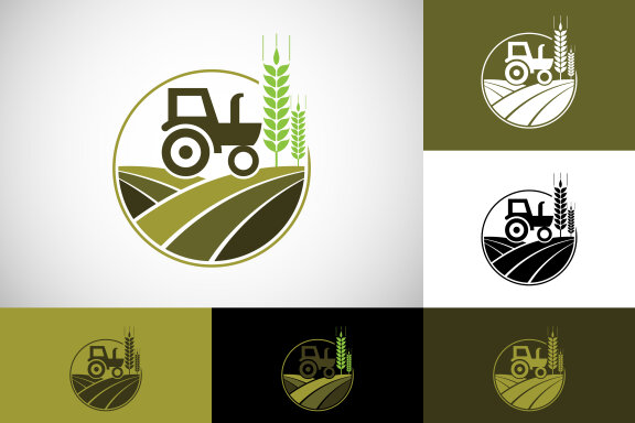 Tractor logo or farm logo