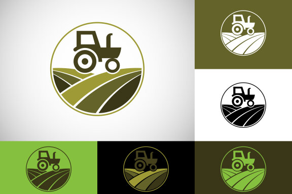 Tractor logo or farm logo