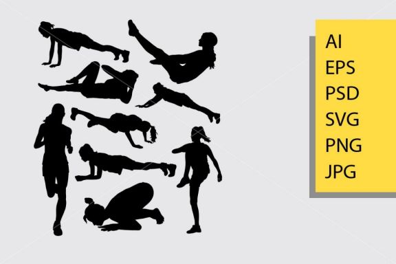Pilates 8 silhouette