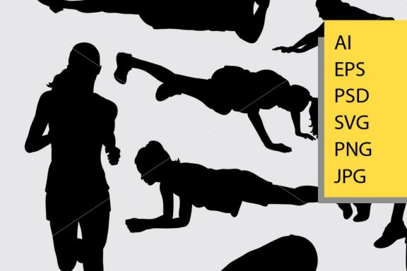Pilates 8 silhouette