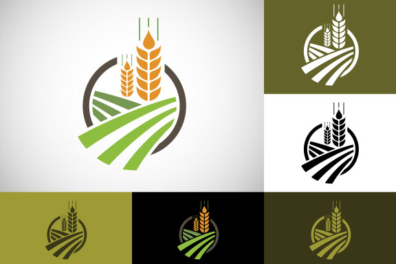 Wheat Ears Icon and Logo