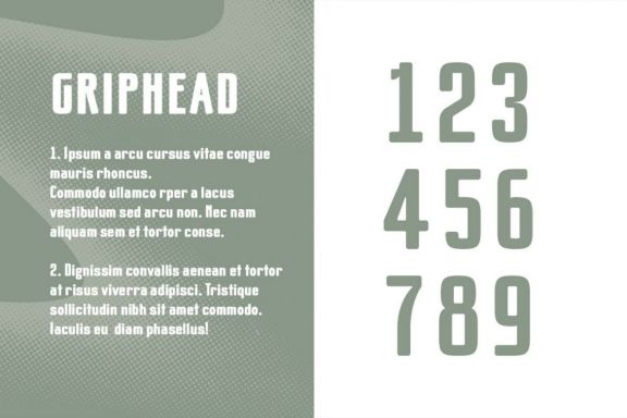 Griphead Modern Condensed Font