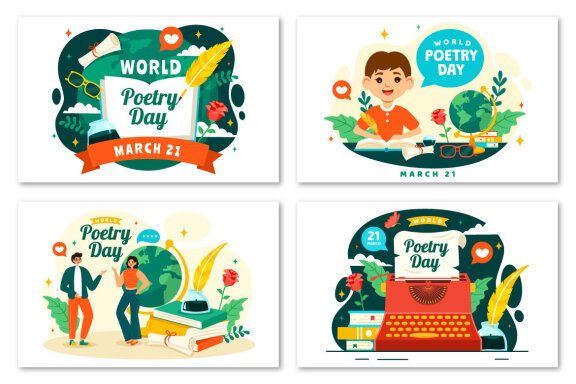 12 World Poetry Day Illustration