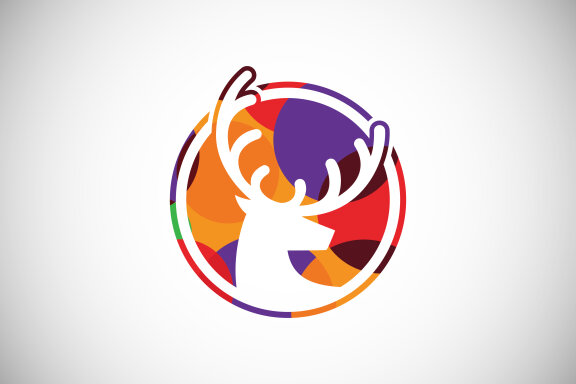 Low poly hunting logo