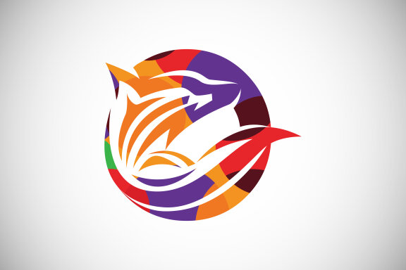 Low poly fox logo