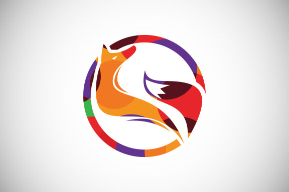 Low poly fox logo