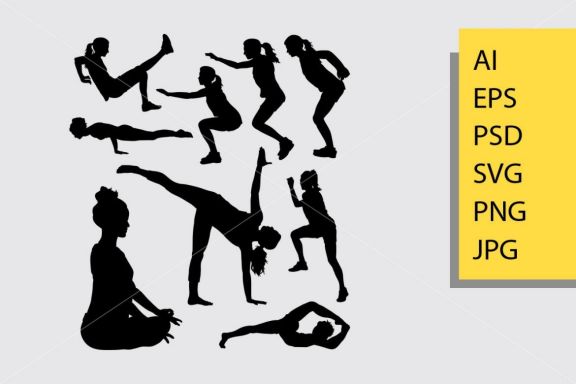 Workout 2 sport silhouette