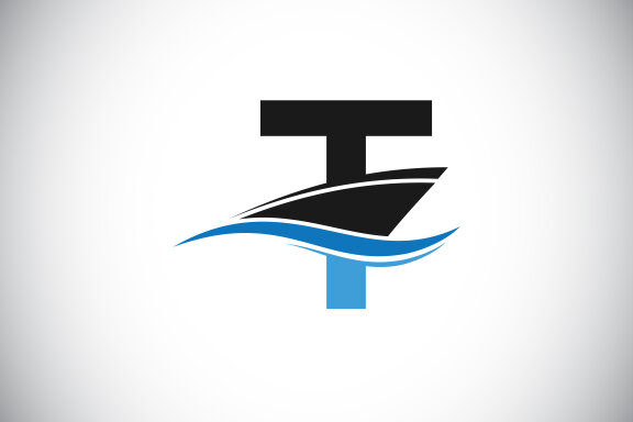 Capital letter with the ship
