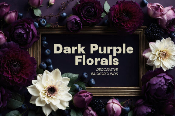 Purple Floral Pattern Backgrounds