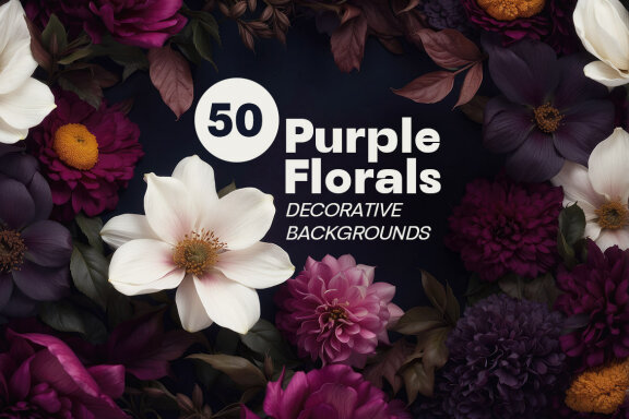 Purple Floral Pattern Backgrounds