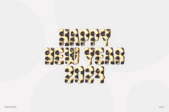 Happy New Year Leopard 2024