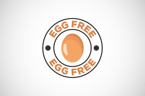 Egg free labels badge logo sign