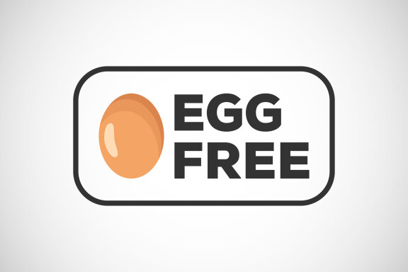 Egg free labels badge logo sign