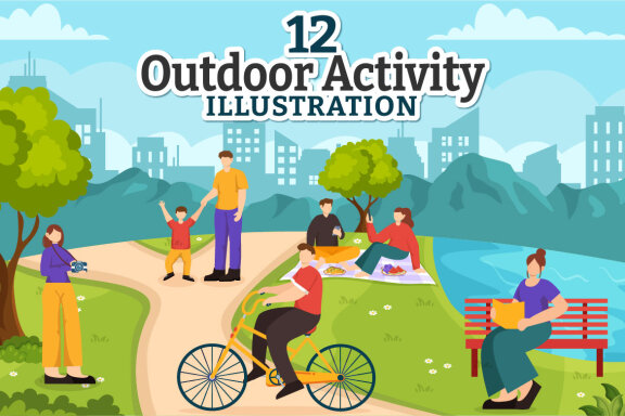12 Outdoor Activity Illustration