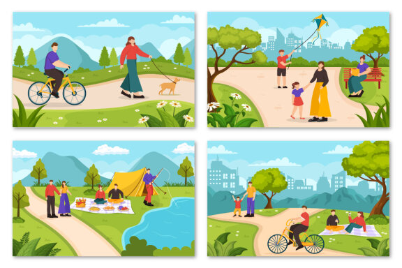 12 Outdoor Activity Illustration