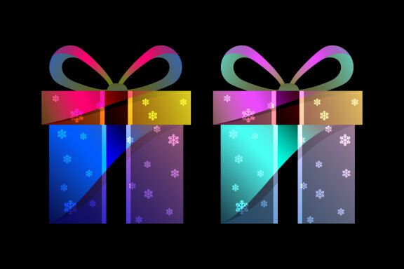 Christmas colorful gift box vector 