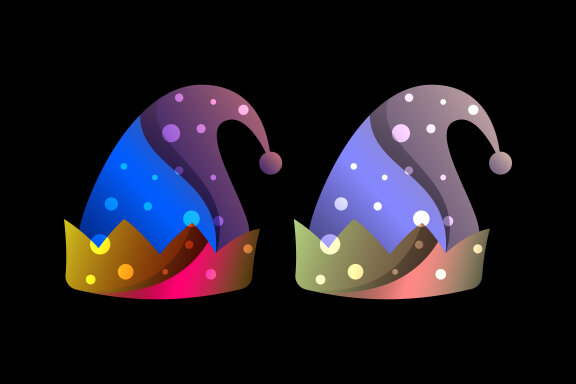 Christmas colorful elf hat vector design 