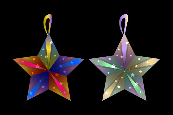 Christmas colorful star vector design 