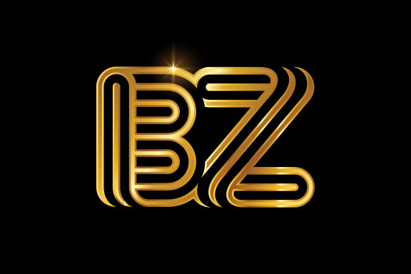 B and Z combination Lines Letter Logo
