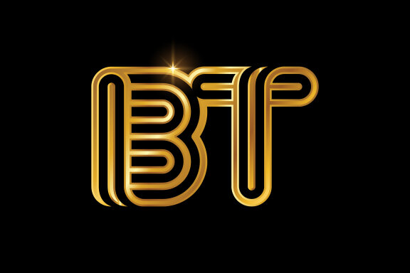 B and T combination Lines Letter Logo