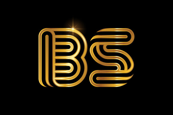 B and S combination Lines Letter Logo