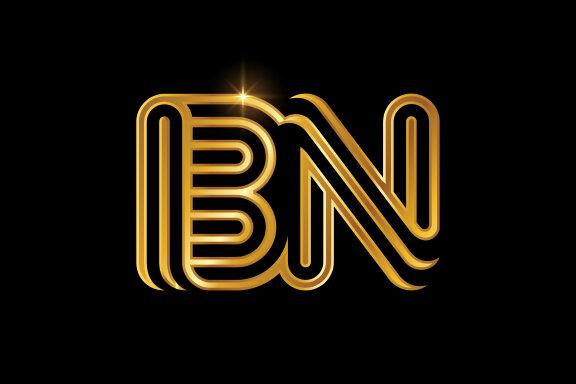 B and N combination Lines Letter Logo