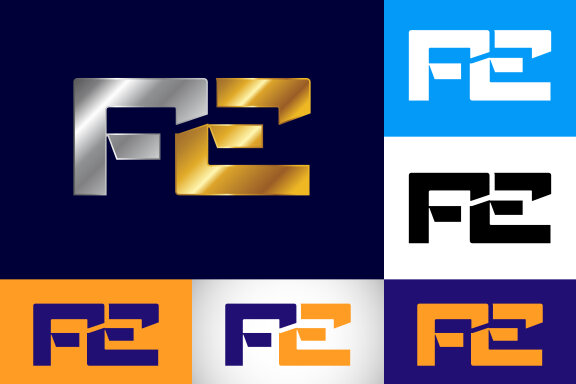 Initial Letter F E Logo Design