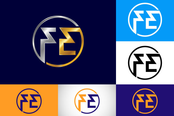 Initial Letter F E Logo Design